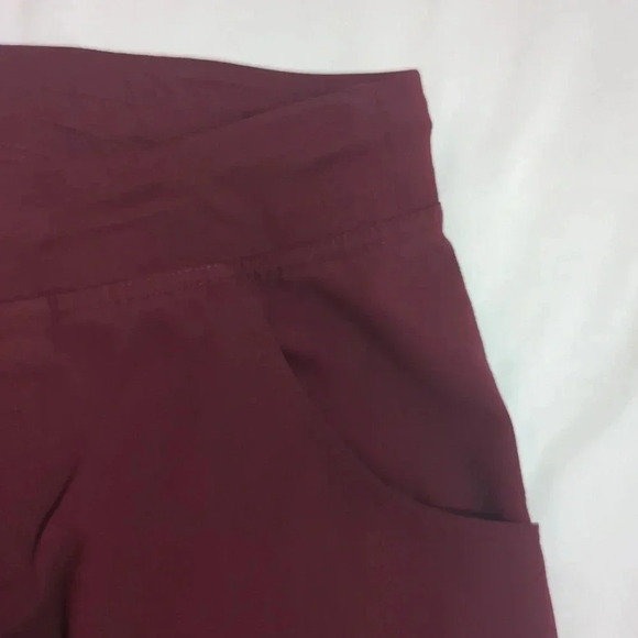 FIGS Kade Cargo Scrub Pants, Color Burgundy Size S/P (ALTERED/HEMMED) - Picture 8 of 16